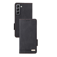 Handytasche Stand Schutzhülle Flip Leder Hülle L07Z für Samsung Galaxy S24 5G Schwarz