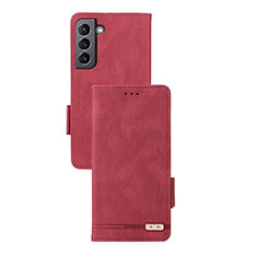 Handytasche Stand Schutzhülle Flip Leder Hülle L07Z für Samsung Galaxy S24 Plus 5G Rot