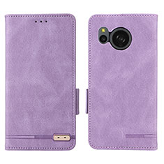 Handytasche Stand Schutzhülle Flip Leder Hülle L07Z für Sharp Aquos Sense8 Violett