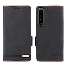 Handytasche Stand Schutzhülle Flip Leder Hülle L07Z für Sony Xperia 1 IV Schwarz