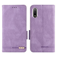 Handytasche Stand Schutzhülle Flip Leder Hülle L07Z für Sony Xperia Ace III SO-53C Violett