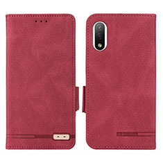 Handytasche Stand Schutzhülle Flip Leder Hülle L07Z für Sony Xperia Ace III SOG08 Rot