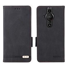 Handytasche Stand Schutzhülle Flip Leder Hülle L07Z für Sony Xperia PRO-I Schwarz