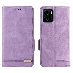 Handytasche Stand Schutzhülle Flip Leder Hülle L07Z für Vivo Y15S Violett