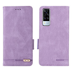 Handytasche Stand Schutzhülle Flip Leder Hülle L07Z für Vivo Y53s NFC Violett