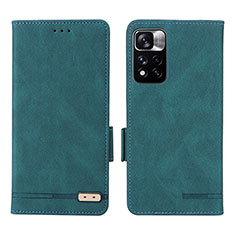 Handytasche Stand Schutzhülle Flip Leder Hülle L07Z für Xiaomi Mi 11i 5G (2022) Grün