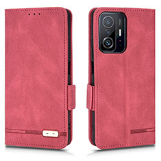 Handytasche Stand Schutzhülle Flip Leder Hülle L07Z für Xiaomi Mi 11T Pro 5G Rot