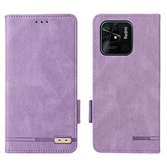 Handytasche Stand Schutzhülle Flip Leder Hülle L07Z für Xiaomi Redmi 10 India Violett