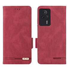 Handytasche Stand Schutzhülle Flip Leder Hülle L07Z für Xiaomi Redmi K60E 5G Rot