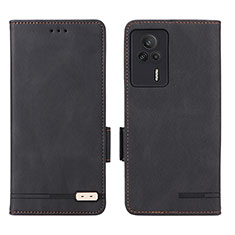 Handytasche Stand Schutzhülle Flip Leder Hülle L07Z für Xiaomi Redmi K60E 5G Schwarz