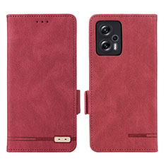 Handytasche Stand Schutzhülle Flip Leder Hülle L07Z für Xiaomi Redmi Note 11T Pro+ Plus 5G Rot