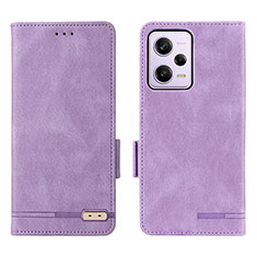 Handytasche Stand Schutzhülle Flip Leder Hülle L07Z für Xiaomi Redmi Note 12 Pro 5G Violett