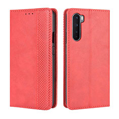 Handytasche Stand Schutzhülle Flip Leder Hülle L08 für OnePlus Nord Rot