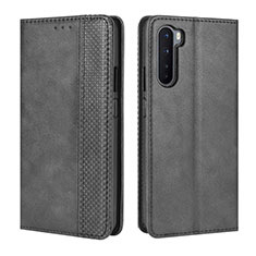 Handytasche Stand Schutzhülle Flip Leder Hülle L08 für OnePlus Nord Schwarz