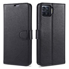 Handytasche Stand Schutzhülle Flip Leder Hülle L08 für Oppo F17 Pro Schwarz