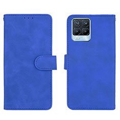 Handytasche Stand Schutzhülle Flip Leder Hülle L08Z für Realme 8 4G Blau