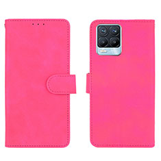 Handytasche Stand Schutzhülle Flip Leder Hülle L08Z für Realme 8 Pro Pink