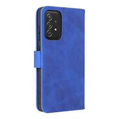 Handytasche Stand Schutzhülle Flip Leder Hülle L08Z für Samsung Galaxy A52 4G Blau