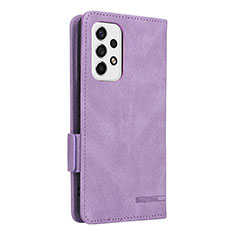 Handytasche Stand Schutzhülle Flip Leder Hülle L08Z für Samsung Galaxy A53 5G Violett