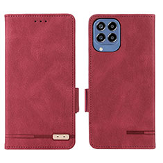 Handytasche Stand Schutzhülle Flip Leder Hülle L08Z für Samsung Galaxy M33 5G Rot