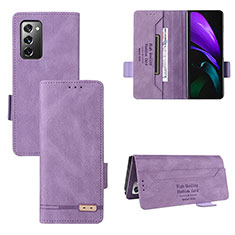 Handytasche Stand Schutzhülle Flip Leder Hülle L08Z für Samsung Galaxy Z Fold2 5G Violett