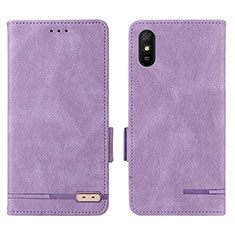 Handytasche Stand Schutzhülle Flip Leder Hülle L08Z für Xiaomi Redmi 9A Violett