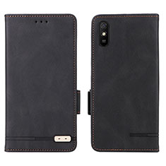 Handytasche Stand Schutzhülle Flip Leder Hülle L08Z für Xiaomi Redmi 9AT Schwarz