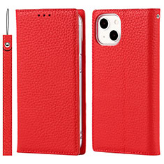 Handytasche Stand Schutzhülle Flip Leder Hülle L09 für Apple iPhone 13 Mini Rot