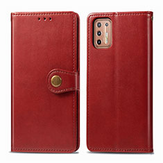 Handytasche Stand Schutzhülle Flip Leder Hülle L09 für Motorola Moto G9 Plus Rot