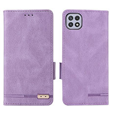 Handytasche Stand Schutzhülle Flip Leder Hülle L09Z für Samsung Galaxy A22 5G Violett