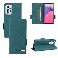 Handytasche Stand Schutzhülle Flip Leder Hülle L09Z für Samsung Galaxy A33 5G Grün