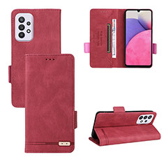 Handytasche Stand Schutzhülle Flip Leder Hülle L09Z für Samsung Galaxy A33 5G Rot