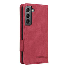 Handytasche Stand Schutzhülle Flip Leder Hülle L09Z für Samsung Galaxy S22 5G Rot