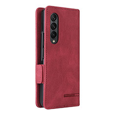 Handytasche Stand Schutzhülle Flip Leder Hülle L09Z für Samsung Galaxy Z Fold4 5G Rot