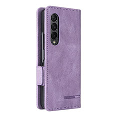 Handytasche Stand Schutzhülle Flip Leder Hülle L09Z für Samsung Galaxy Z Fold4 5G Violett