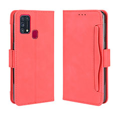 Handytasche Stand Schutzhülle Flip Leder Hülle L10 für Samsung Galaxy M31 Prime Edition Rot