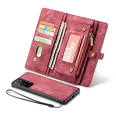 Handytasche Stand Schutzhülle Flip Leder Hülle L10 für Samsung Galaxy Note 20 5G Rot