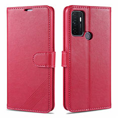 Handytasche Stand Schutzhülle Flip Leder Hülle L11 für Oppo A11s Rot