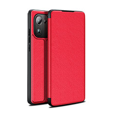 Handytasche Stand Schutzhülle Flip Leder Hülle L11 für Xiaomi Mi 11 Pro 5G Rot