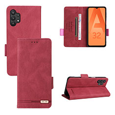 Handytasche Stand Schutzhülle Flip Leder Hülle L11Z für Samsung Galaxy M32 5G Rot