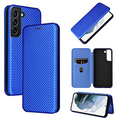 Handytasche Stand Schutzhülle Flip Leder Hülle L11Z für Samsung Galaxy S21 FE 5G Blau