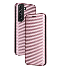 Handytasche Stand Schutzhülle Flip Leder Hülle L11Z für Samsung Galaxy S24 Plus 5G Rosegold