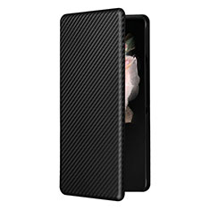 Handytasche Stand Schutzhülle Flip Leder Hülle L11Z für Samsung Galaxy Z Fold3 5G Schwarz