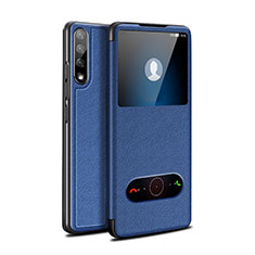 Handytasche Stand Schutzhülle Flip Leder Hülle L12 für Huawei Enjoy 10S Blau