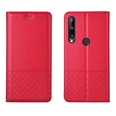 Handytasche Stand Schutzhülle Flip Leder Hülle L12 für Huawei P40 Lite E Rot