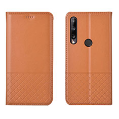 Handytasche Stand Schutzhülle Flip Leder Hülle L12 für Huawei Y7p Orange