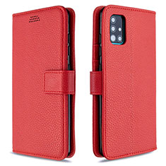 Handytasche Stand Schutzhülle Flip Leder Hülle L12 für Samsung Galaxy A51 5G Rot