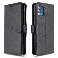 Handytasche Stand Schutzhülle Flip Leder Hülle L12 für Samsung Galaxy A51 5G Schwarz