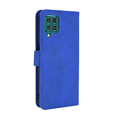 Handytasche Stand Schutzhülle Flip Leder Hülle L12Z für Samsung Galaxy F62 5G Blau