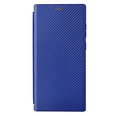 Handytasche Stand Schutzhülle Flip Leder Hülle L12Z für Samsung Galaxy S23 Ultra 5G Blau